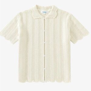 IVORY SHALE STITCH BUTTON-UP